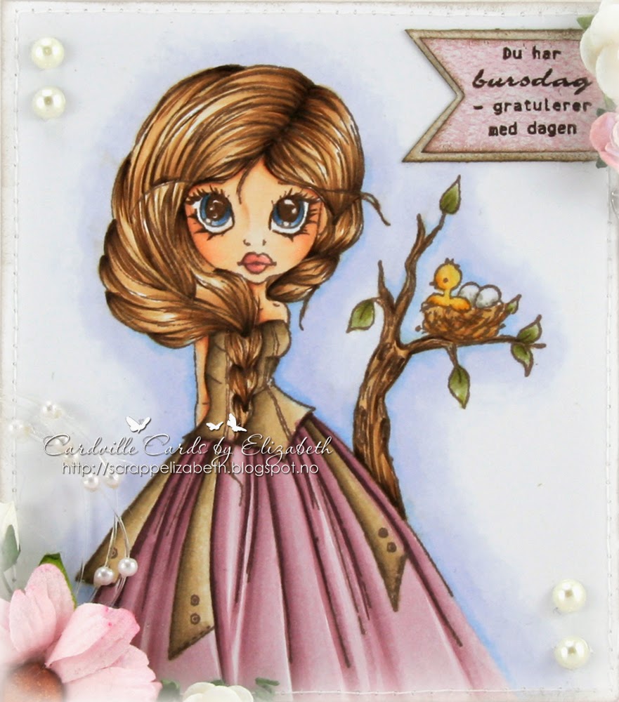 Little Darlings - Saturated Canary - Rose Red - Umontert Stempel