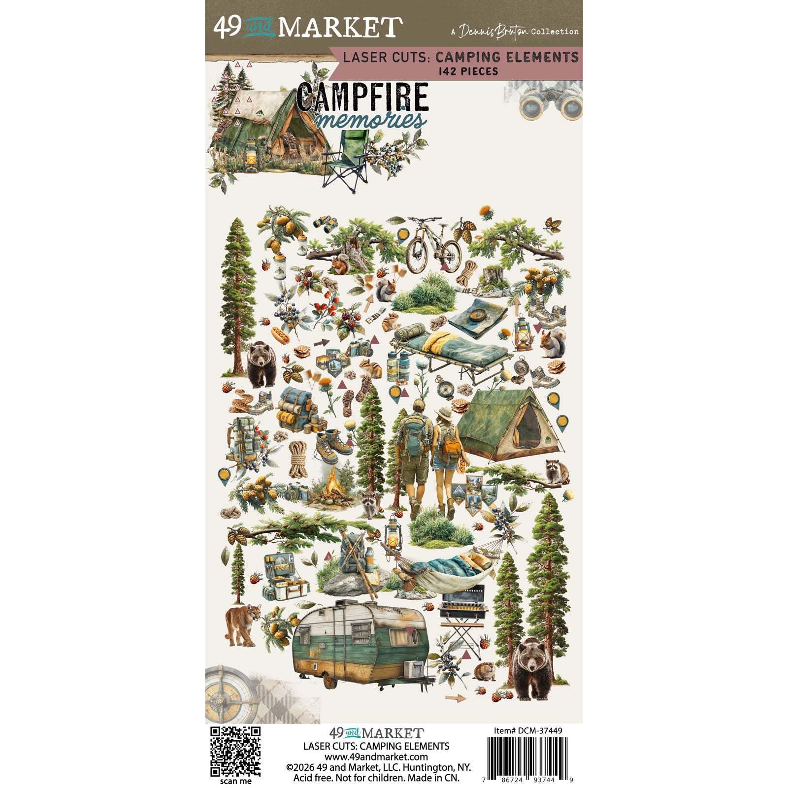 49 and Market - Campfire Memories - Laser Cut - Camping