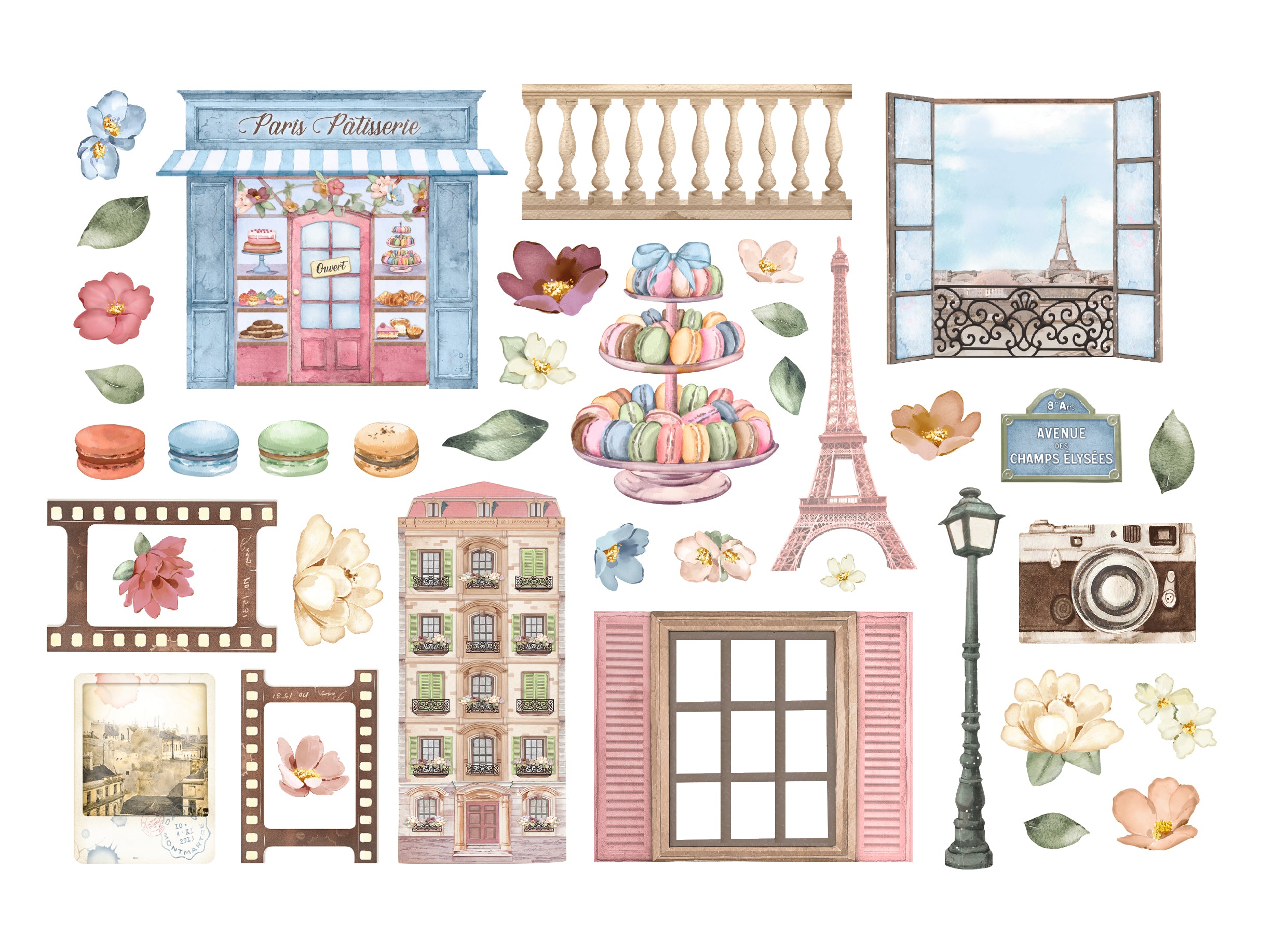 Stamperia - Oh la la - Adhesive Ephemera - Elements