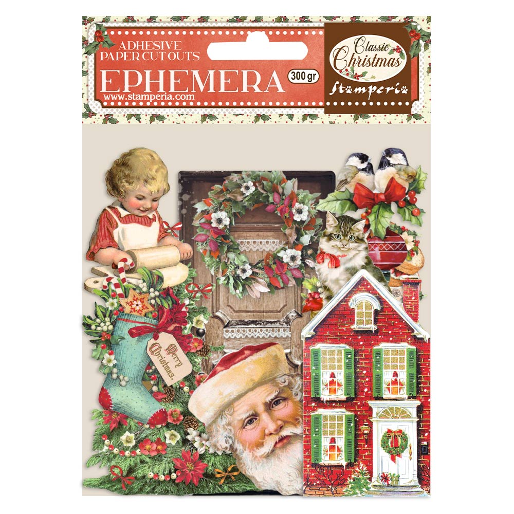 Stamperia - Classic Christmas - Adhesive Ephemera