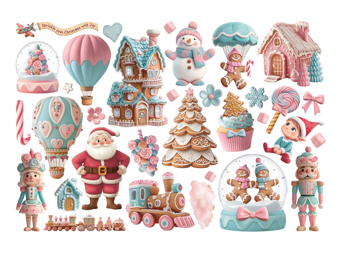 Stamperia - Candy Christmas - Adhesive Ephemera