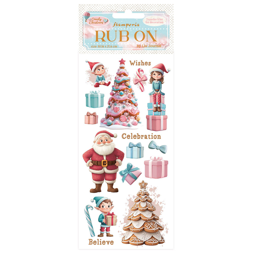 Stamperia - Rub Ons - Candy Christmas - Santa claus