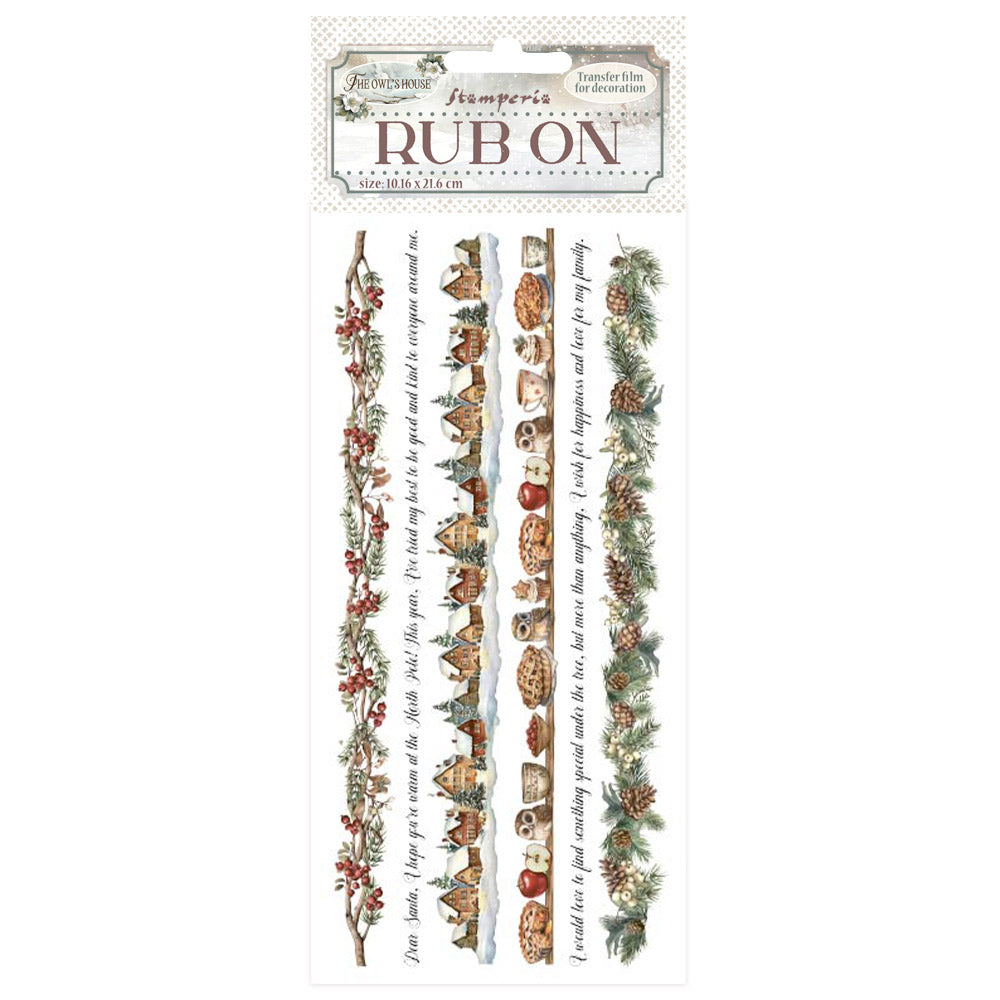 Stamperia - Rub Ons - The Owl's house - Stripes