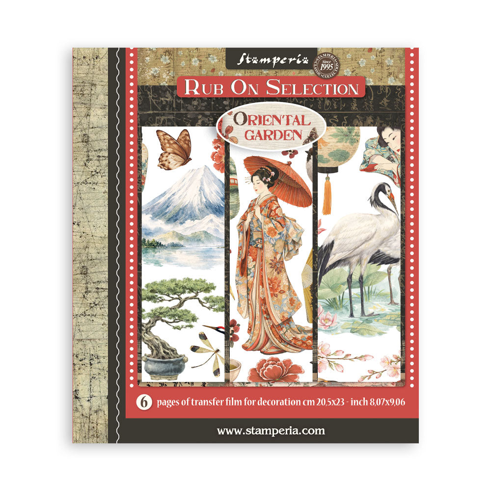 Stamperia - Oriental Garden - Rub on kit 20,5 x 23 cm