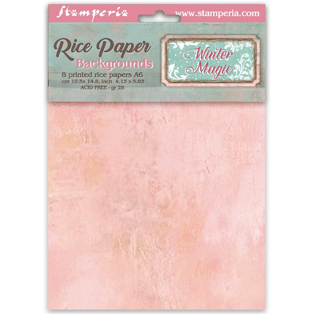 Stamperia - Winter Magic - Mini Rice Paper Backgrounds - A6