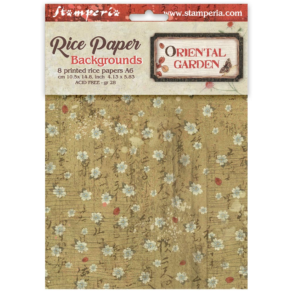 Stamperia - Oriental Garden - Rice paper backgrounds - Rice Paper A6