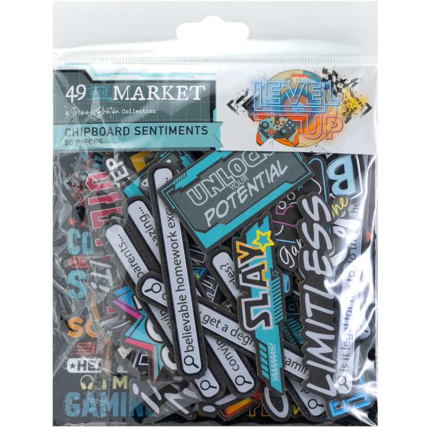 49 and Market - Level Up- Chipboard Set