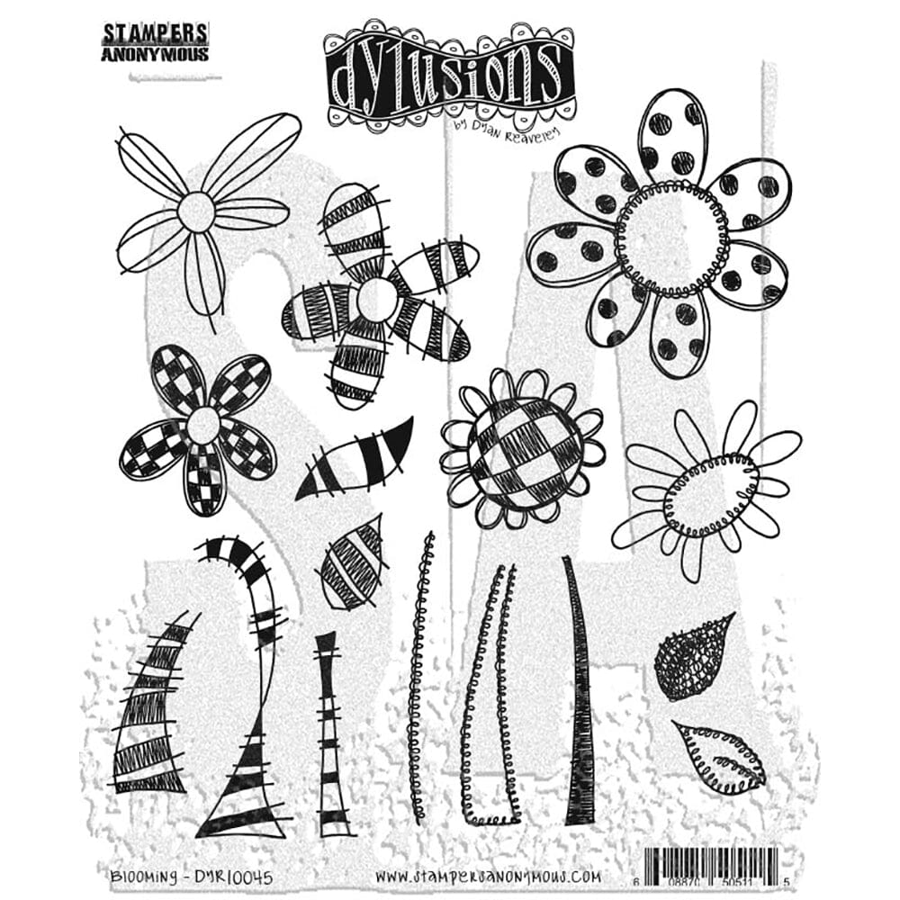 Dylusions - Cling Stamps - Blooming