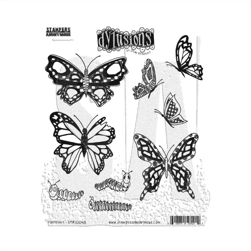 Dylusions - Cling Stamps - Flutterby