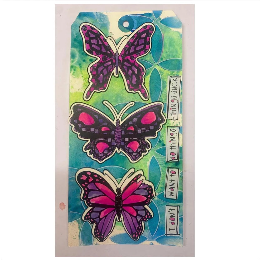 Dylusions - Cling Stamps - Flutterby