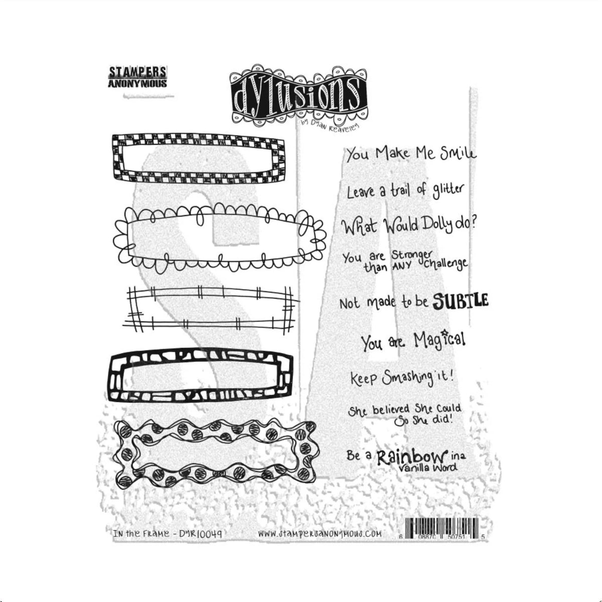 Dylusions - Cling Stamps - In the frame