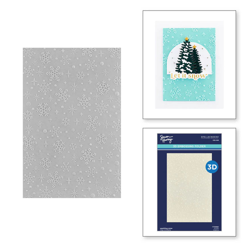 Spellbinders- Simon Hurley - 3D embossing Folder - Sparkling Snow