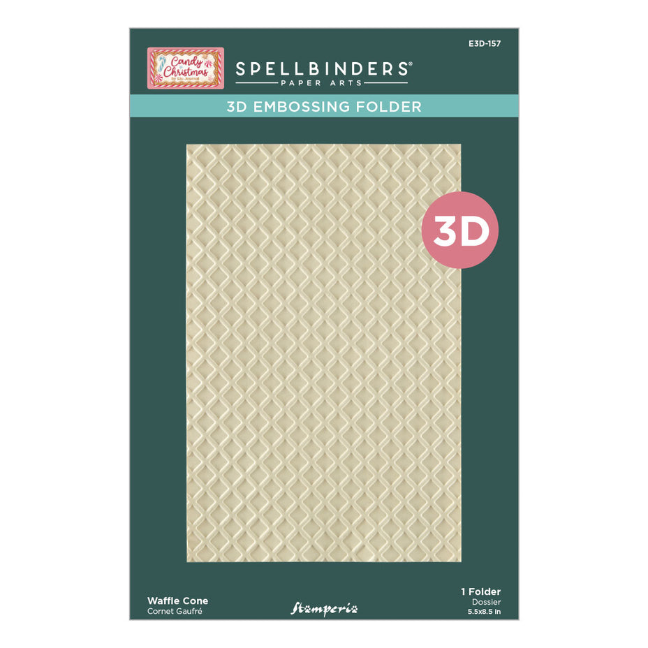 Spellbinders- Waffle Cone - 3D Embossing Folder