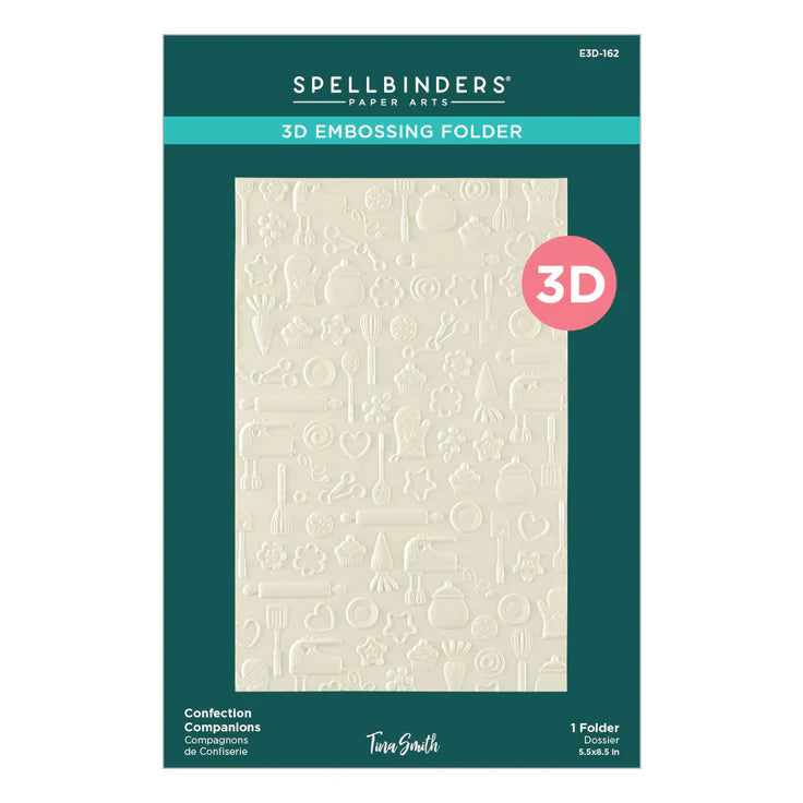 Spellbinders- Confection Companions 3D Embossing Folder by Tina Smith