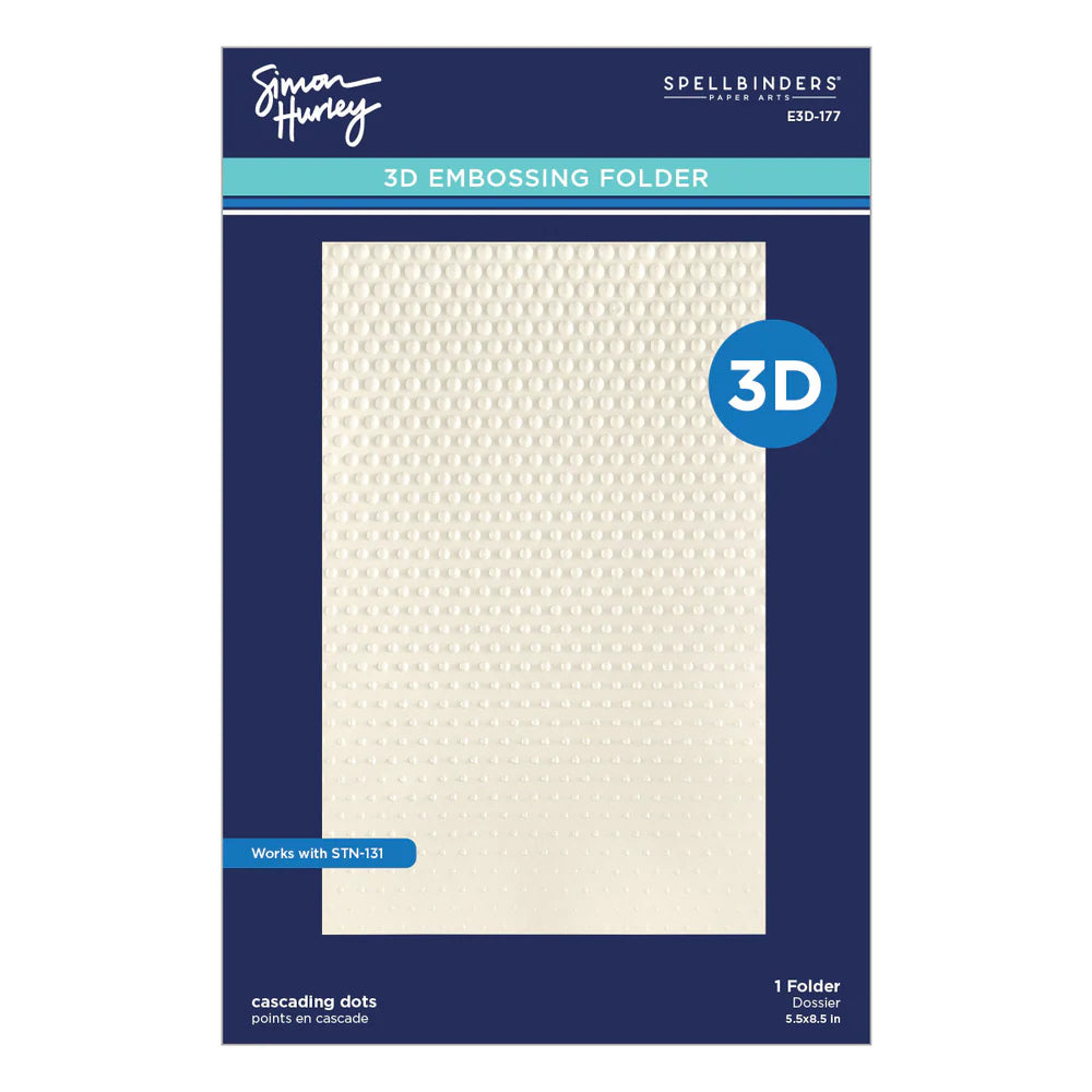 Spellbinders- Simon Hurley - 3D embossing Folder - Cascading Cornflowers
