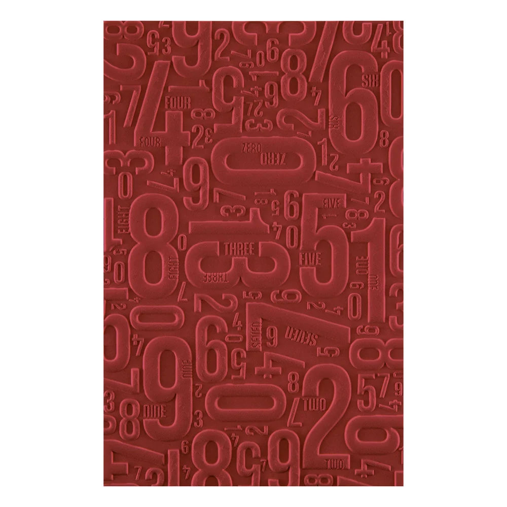 Spellbinders - Number Field 3D Embossing Folder by Esther Glas