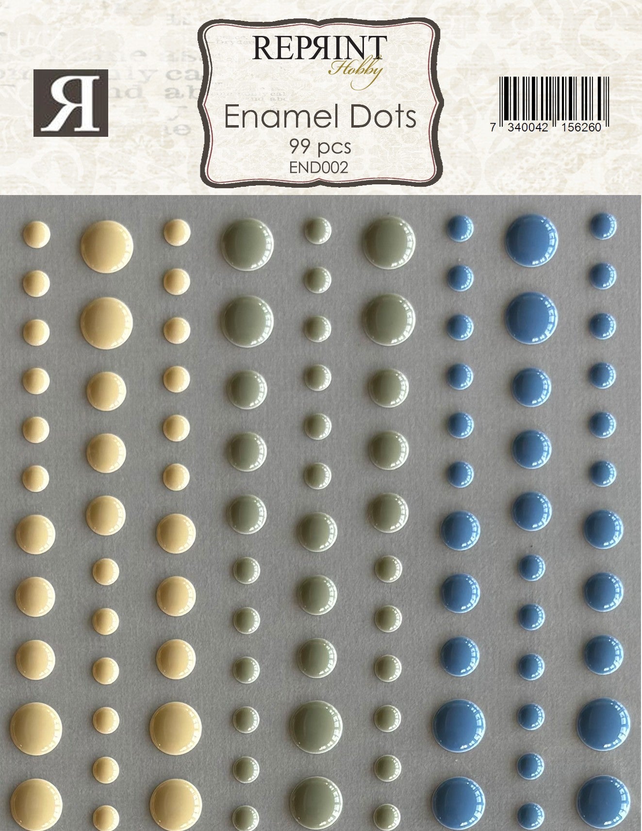 Reprint - Ahesive Enamel Dots - Hip hip Hooray