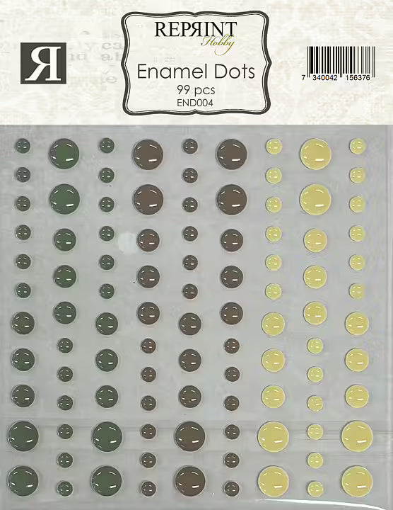 Reprint - Adhesive Enamel Dots - Home for christmas