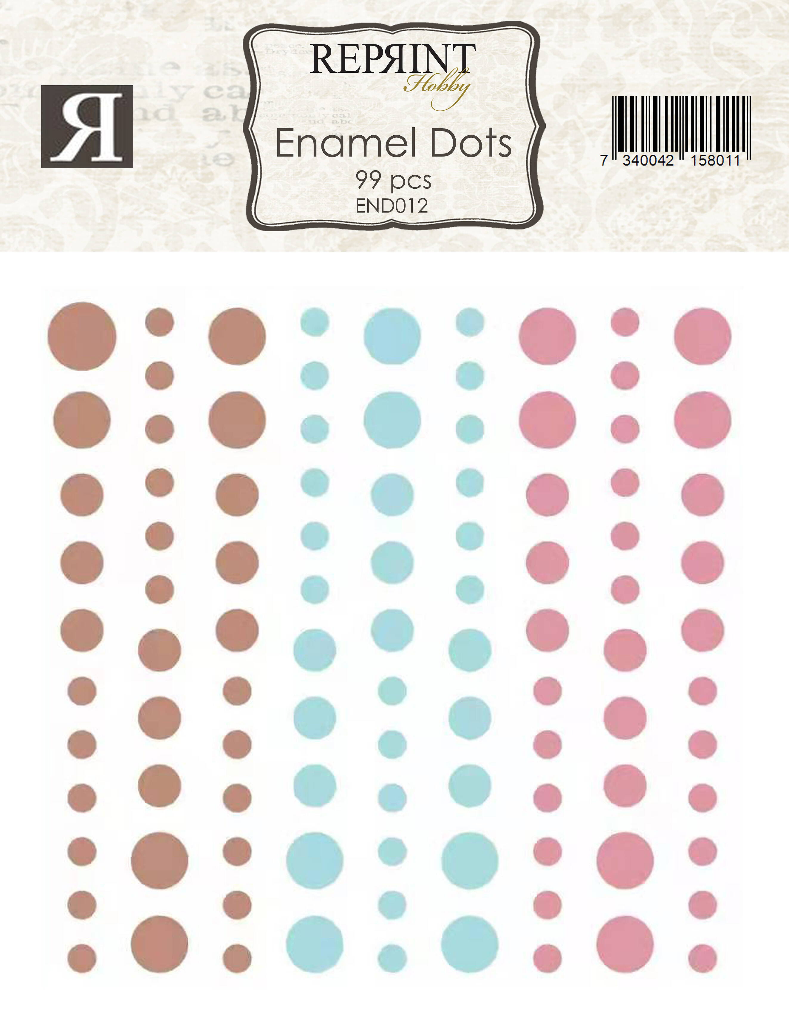 Reprint - Adhesive Enamel Dots - The Pottery Collection