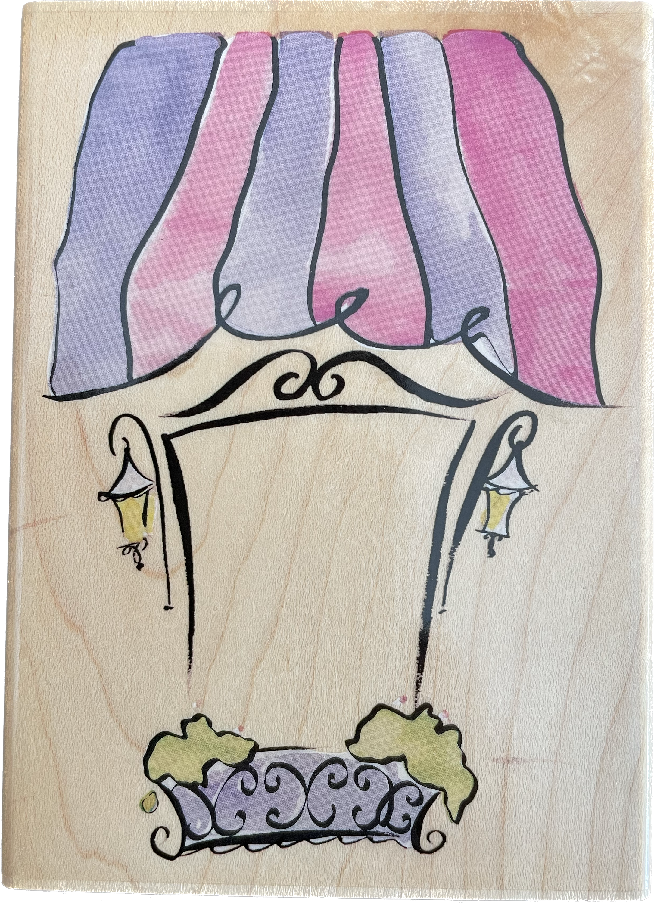 Hampton Art - Montert stempel - Cafe Window