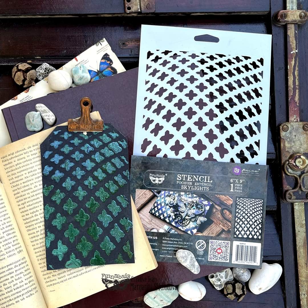 Prima - Finnabair - Elementals Stencil - Skylights 6x9"