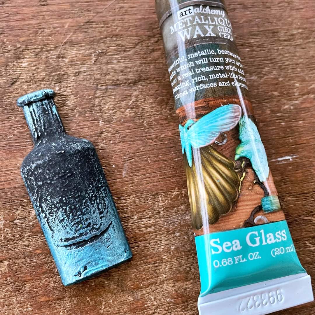 Art Alchemy by Finnabair - Metallique Wax - Sea Glass