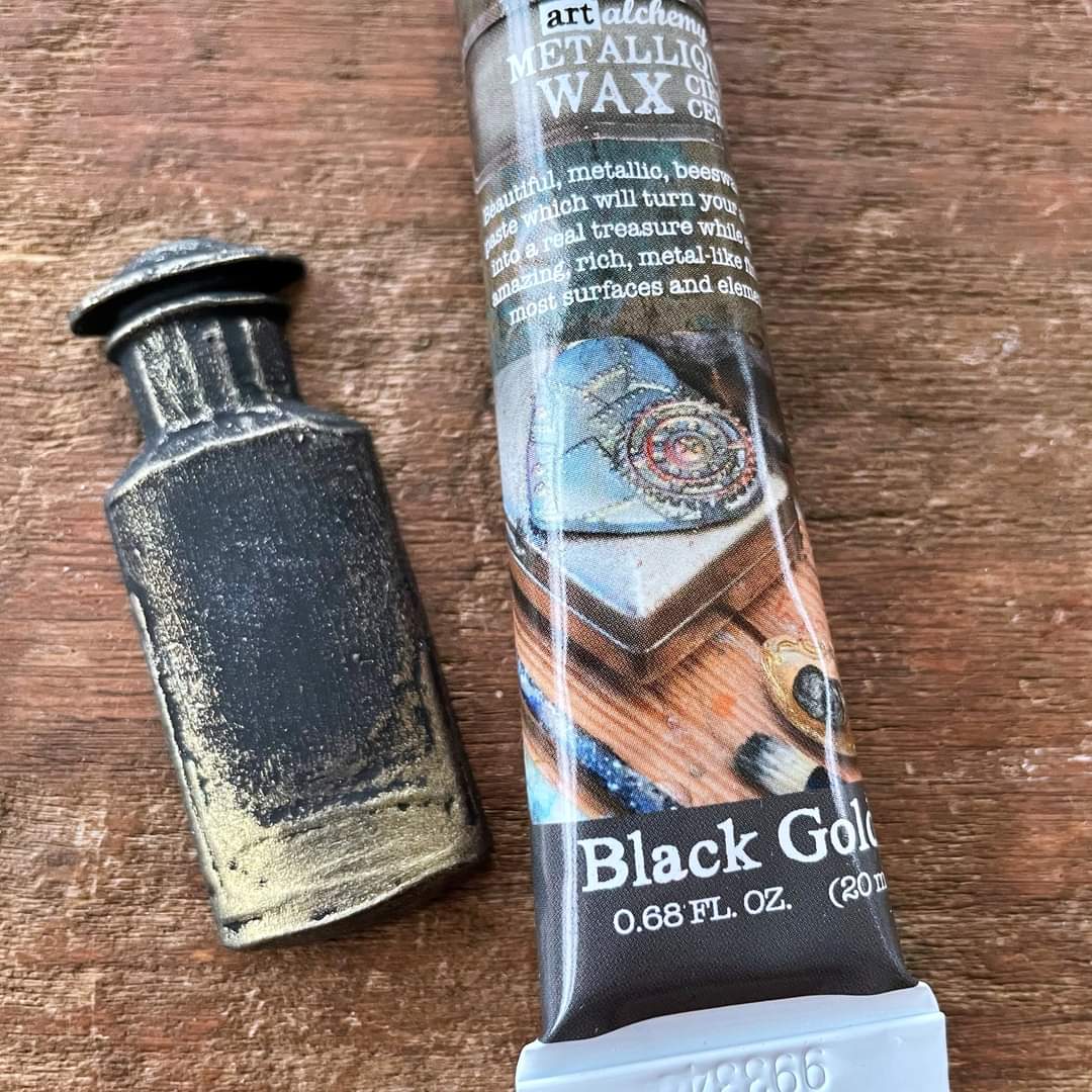 Art Alchemy by Finnabair - Metallique Wax - Black Gold