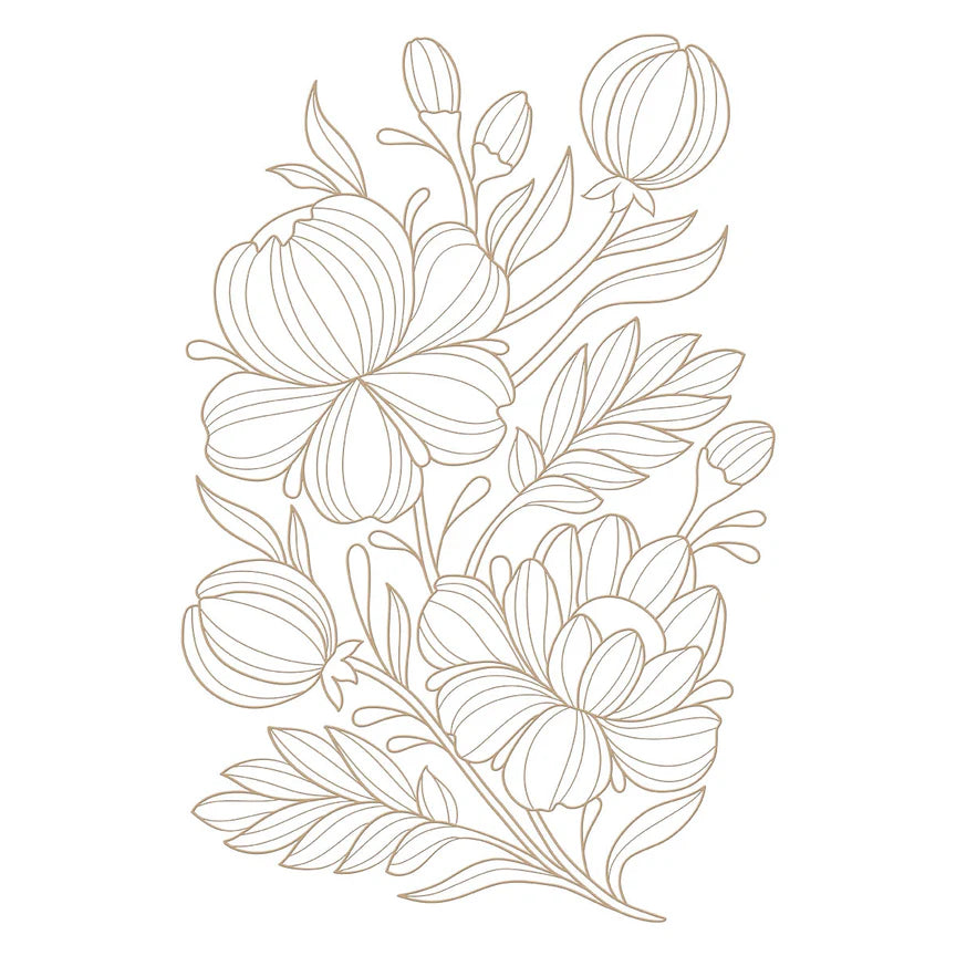 Spellbinders - Glimmer Hot Foil Plate - Glimmering Peonies