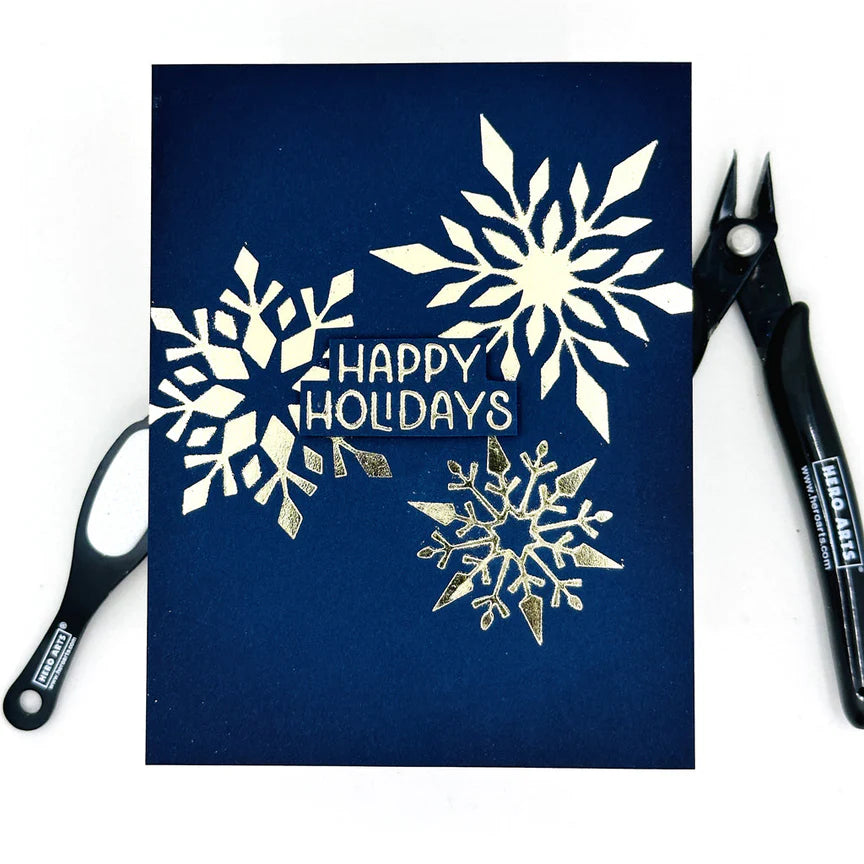 Hero Arts - Glimmer Hot Foil Plate - Three Snowflakes