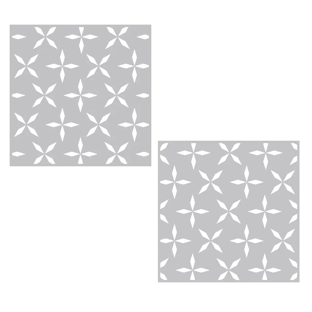 Simon Hurley Create - Stencil 6"X6" - Spiral Stars