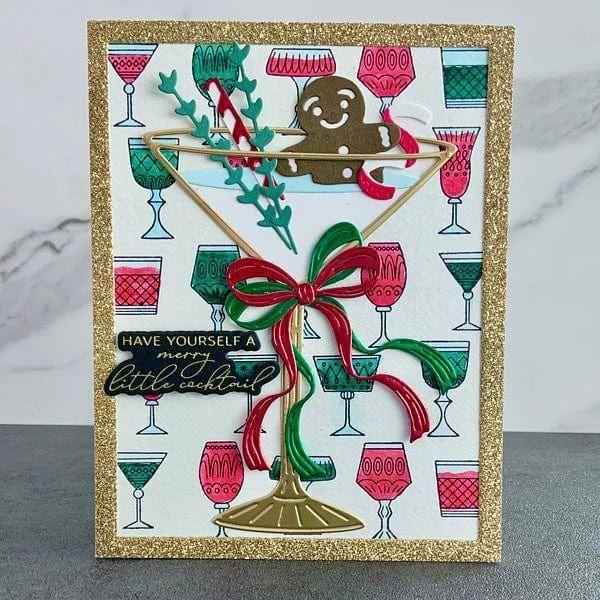 Spellbinders - Dies - Christmas Cocktails Etched Dies from the Happy Hour Collection