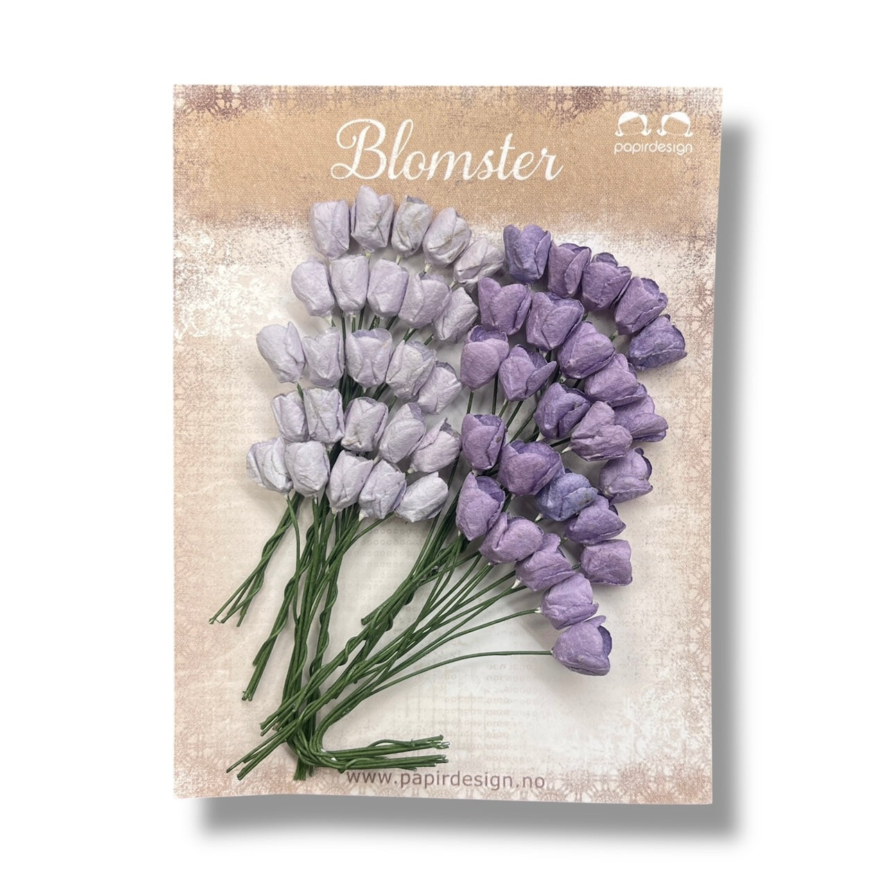 Papirdesign - Små tulipaner - Lilla