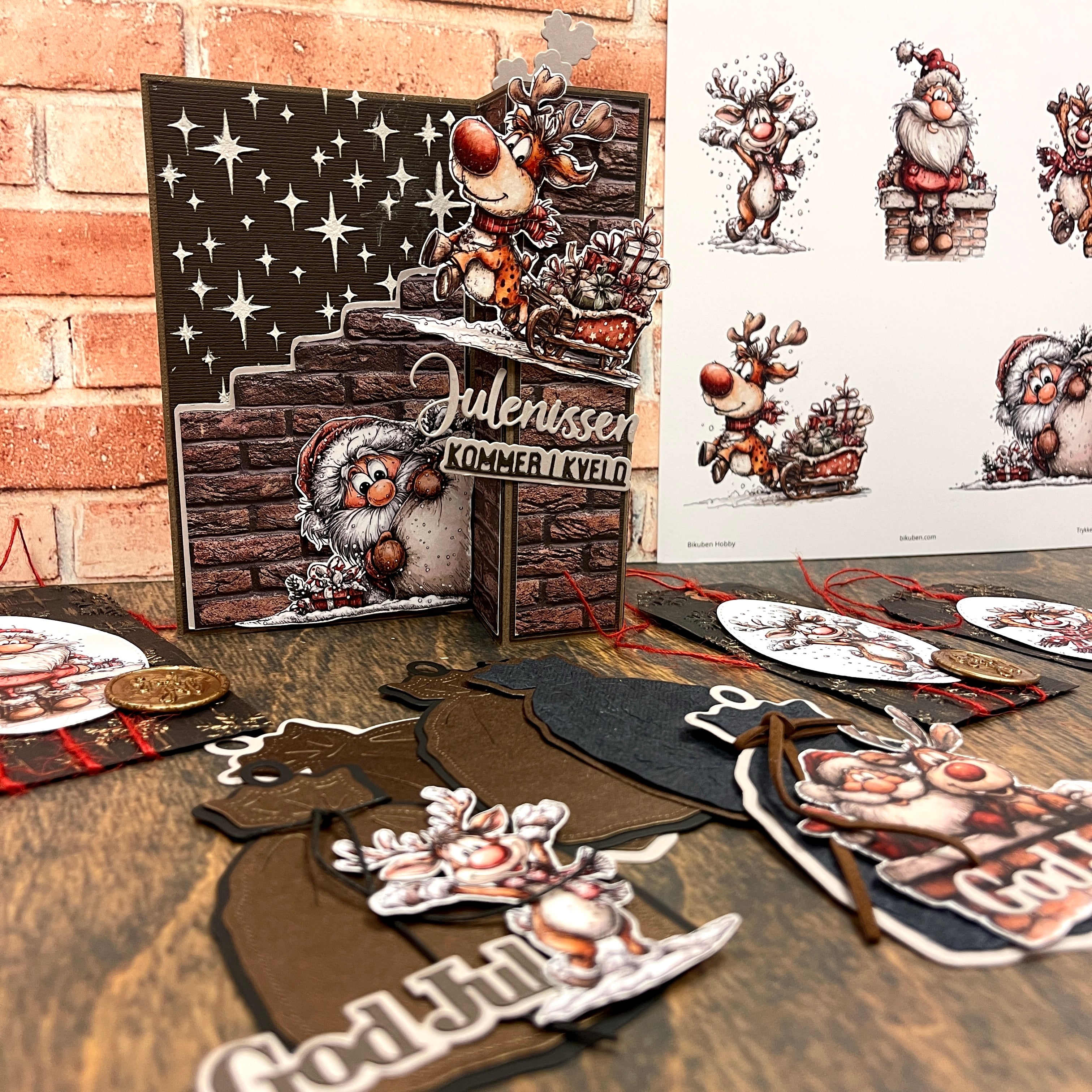 Bikuben Hobby - Klippeark A4 - Rudolf og nissen