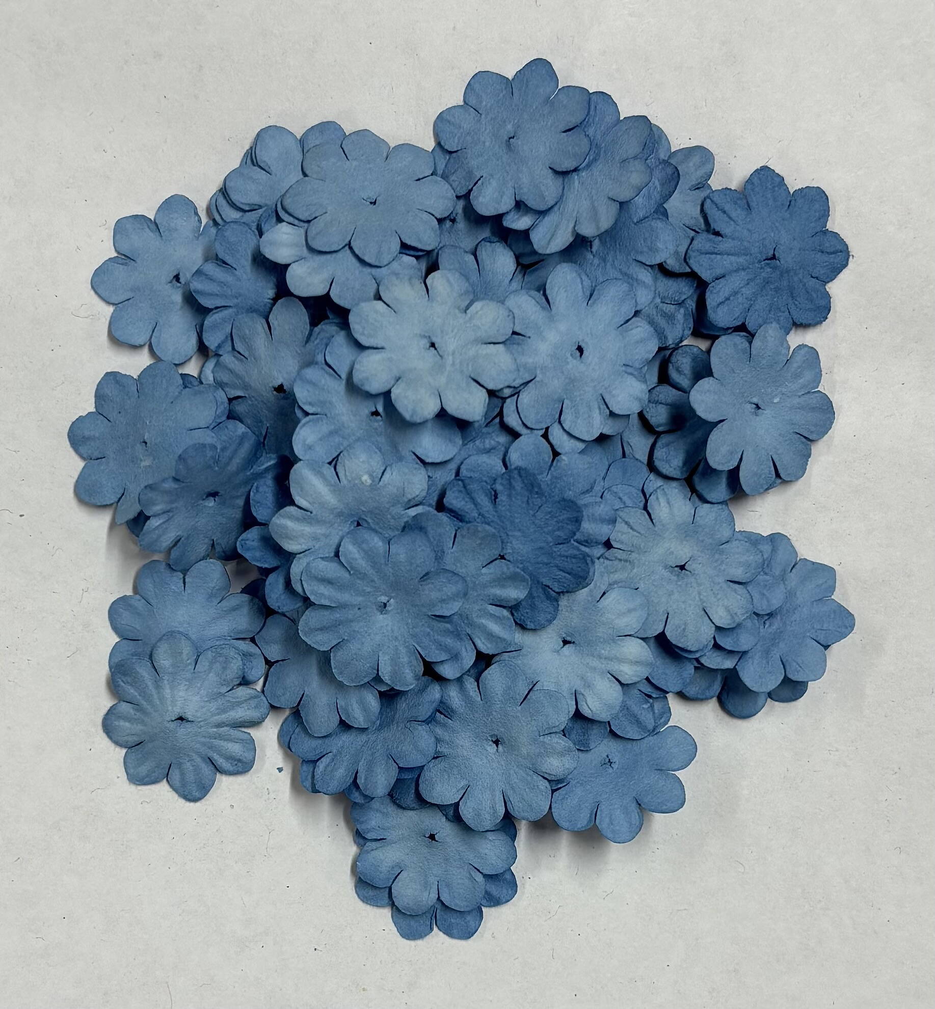 Reprint - Mini Papirblomster - Dusty Blue