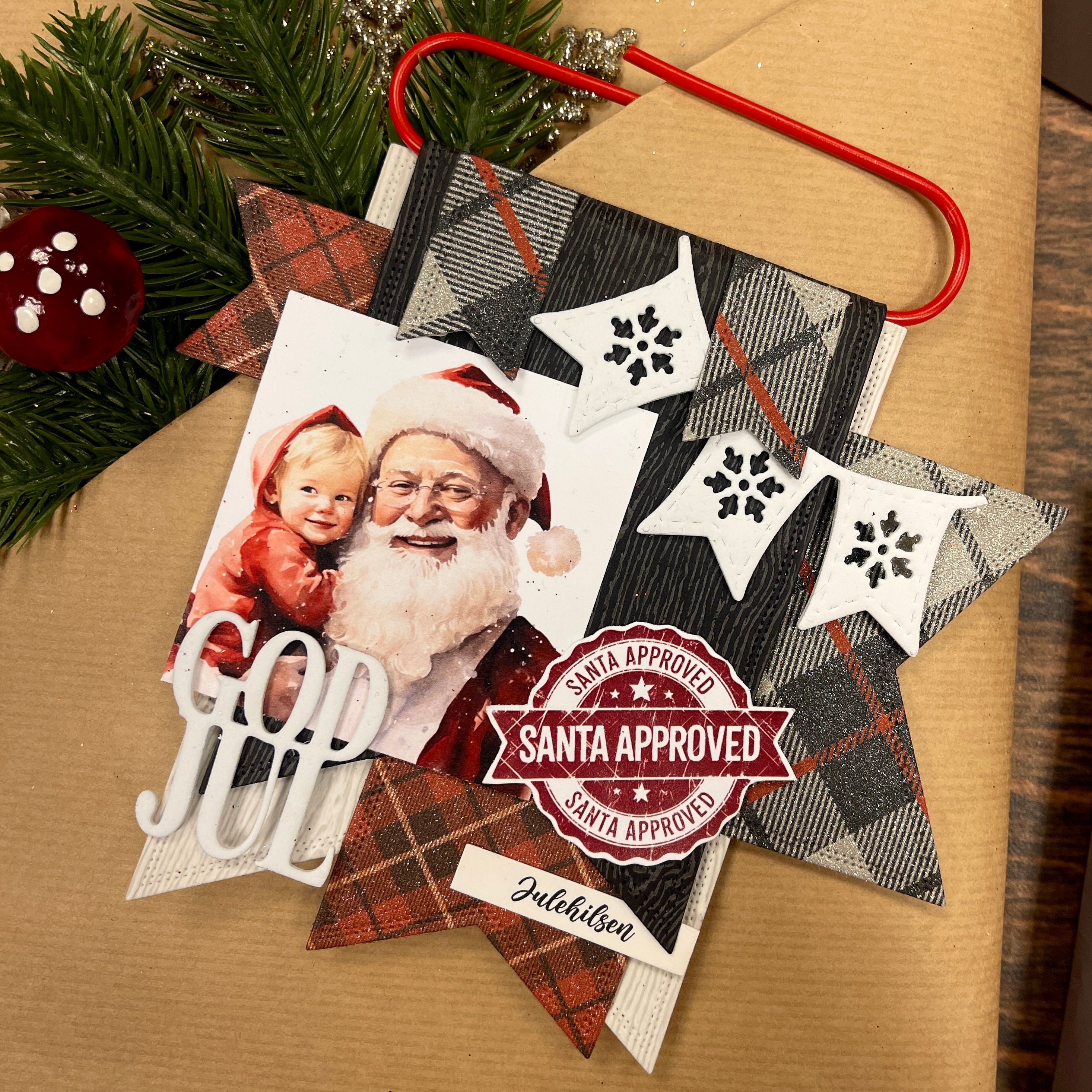 Papirdesign - Store Binders 2 - Rød, rosa & hvit