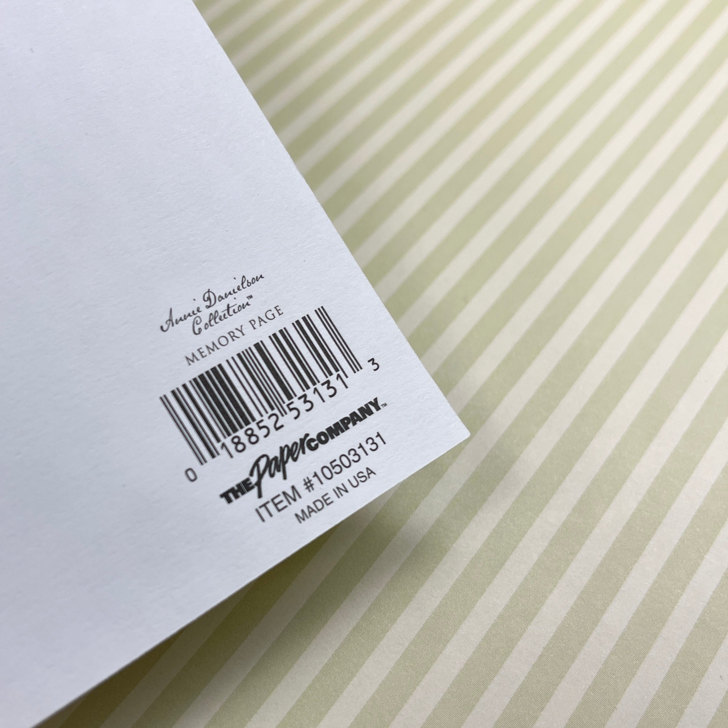 The Paper Company - Memory Page - Light green - 12 x 12"