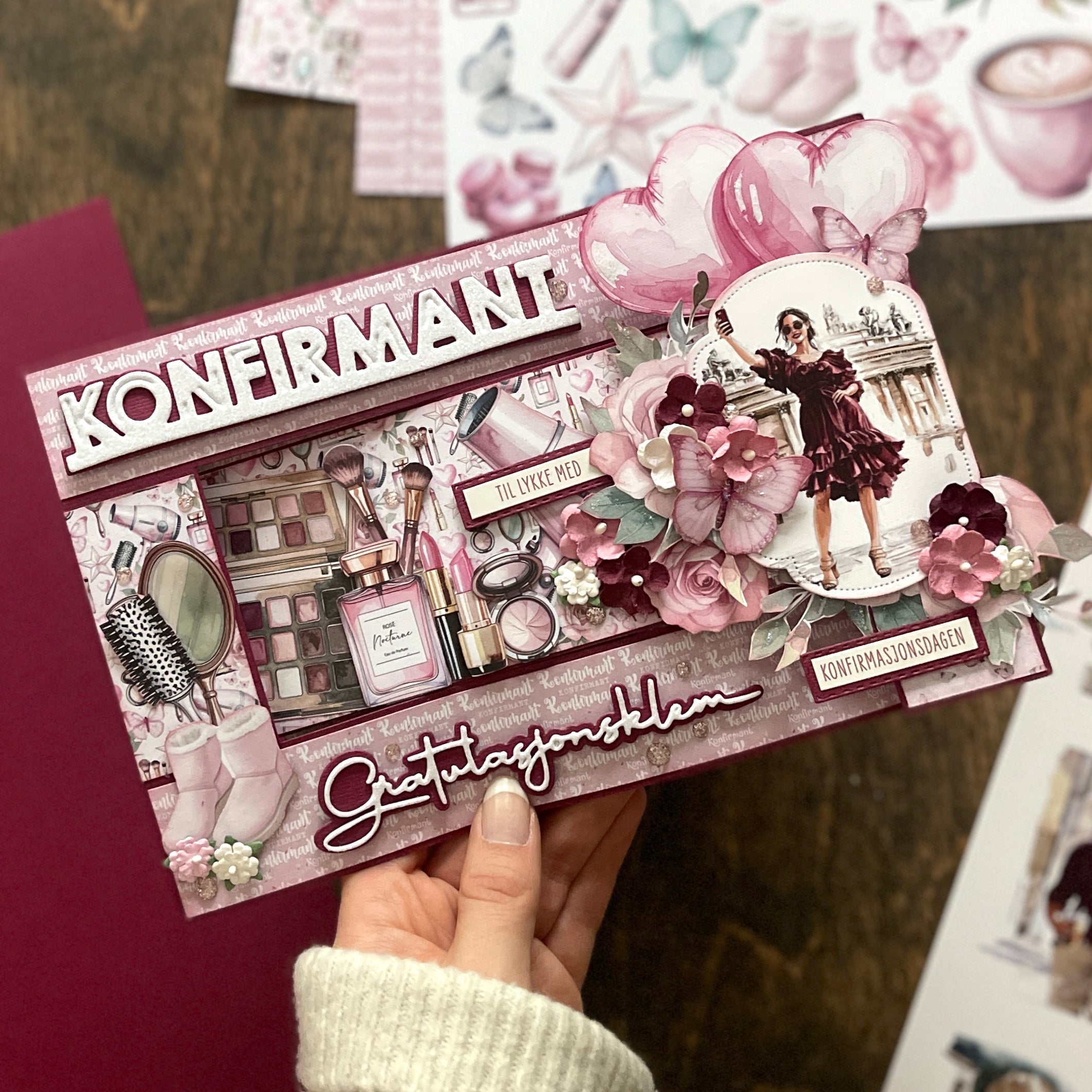 Bikuben Hobby - Klippeark A4 - Burgunder Harmoni