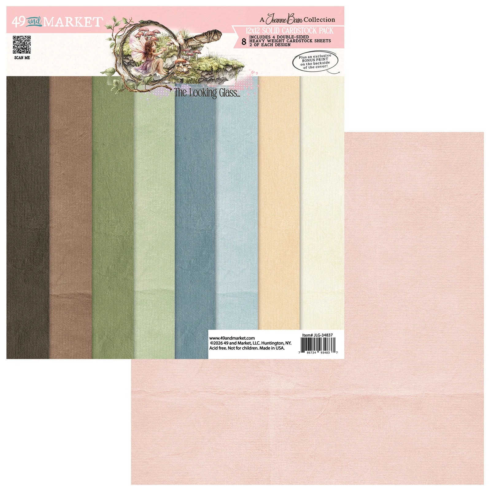 49 and Market - The Looking Glass - Solids Collection Pack - 12 x 12"