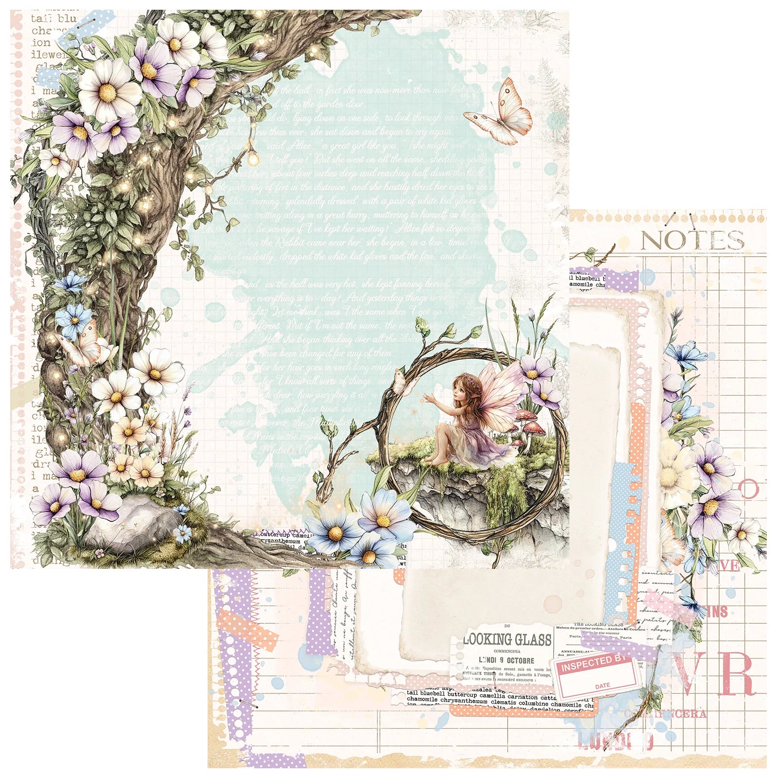 49 and Market - The Looking Glass - Fairy Hollow - 12 x 12"