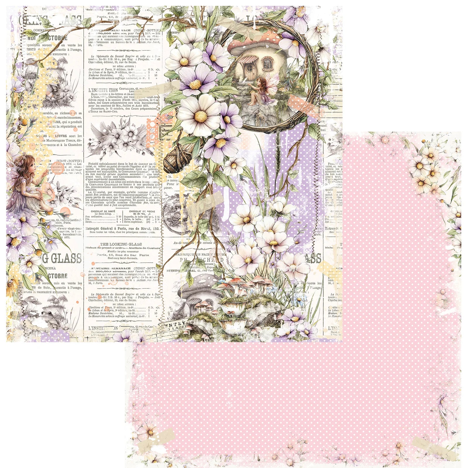 49 and Market - The Looking Glass - The Fairy Times - 12 x 12"