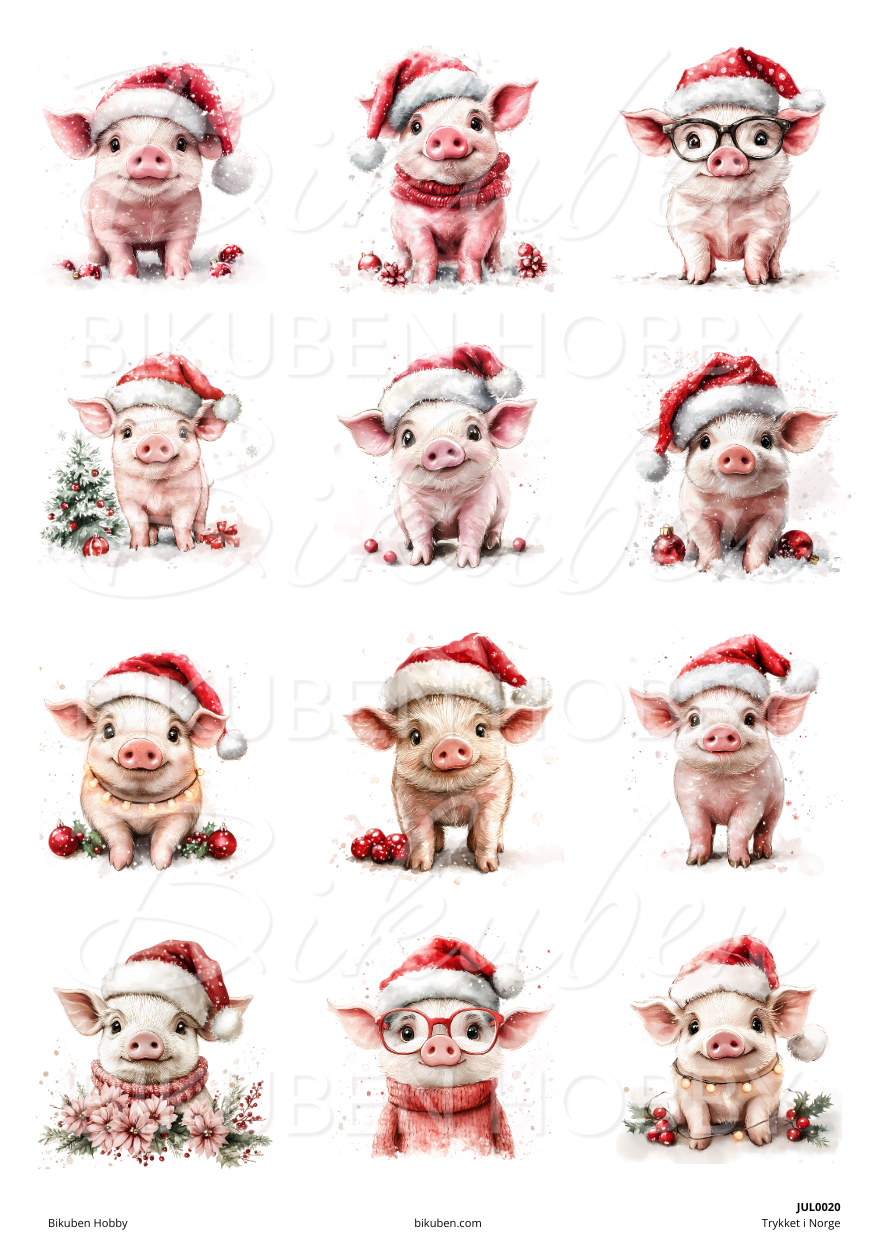 Bikuben Hobby - Klippeark A4 - Julegriser