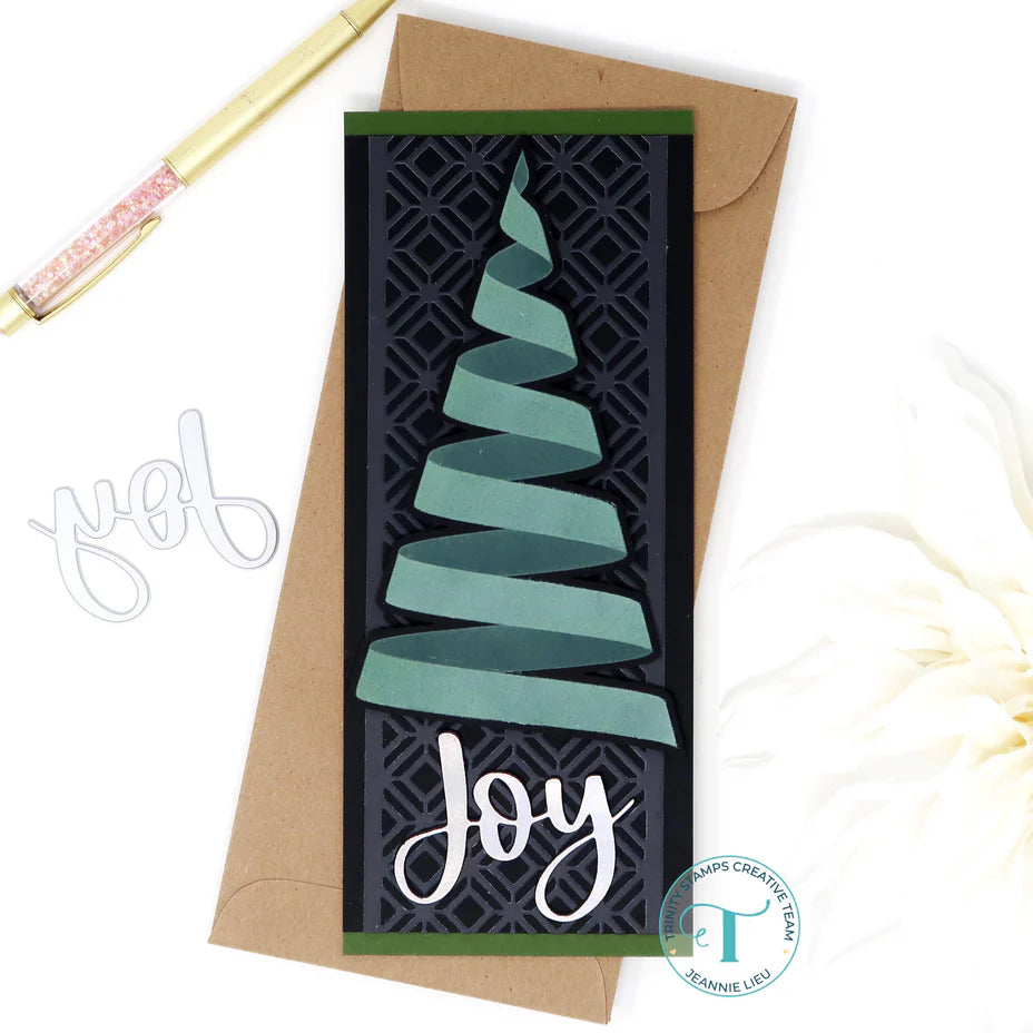 Trinity Stamps - Layering Stencil - Ribbon Wrapped Tree
