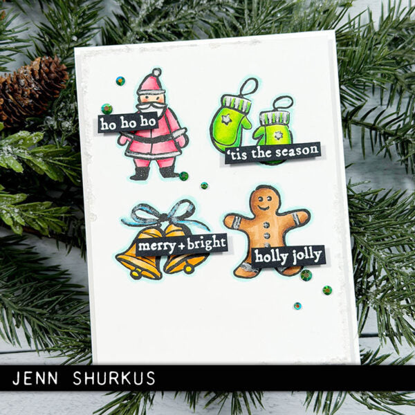 Stampers Anonymous - Tim Holtz Collection - Cling Stamps - Christmas Doodles