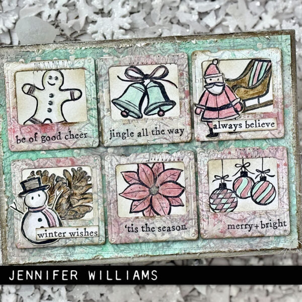 Stampers Anonymous - Tim Holtz Collection - Cling Stamps - Christmas Doodles