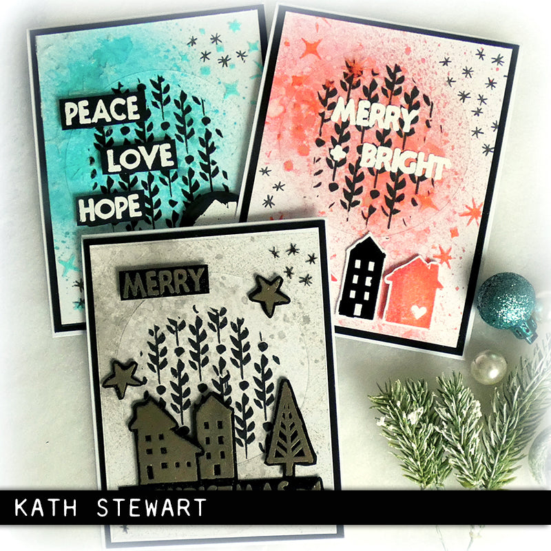 Tim Holtz -  Stencil - Berry Leaves