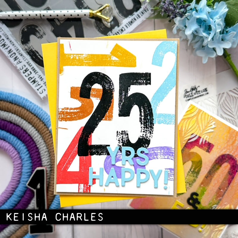 Tim Holtz Collection - Cling Stamps - Paint by number