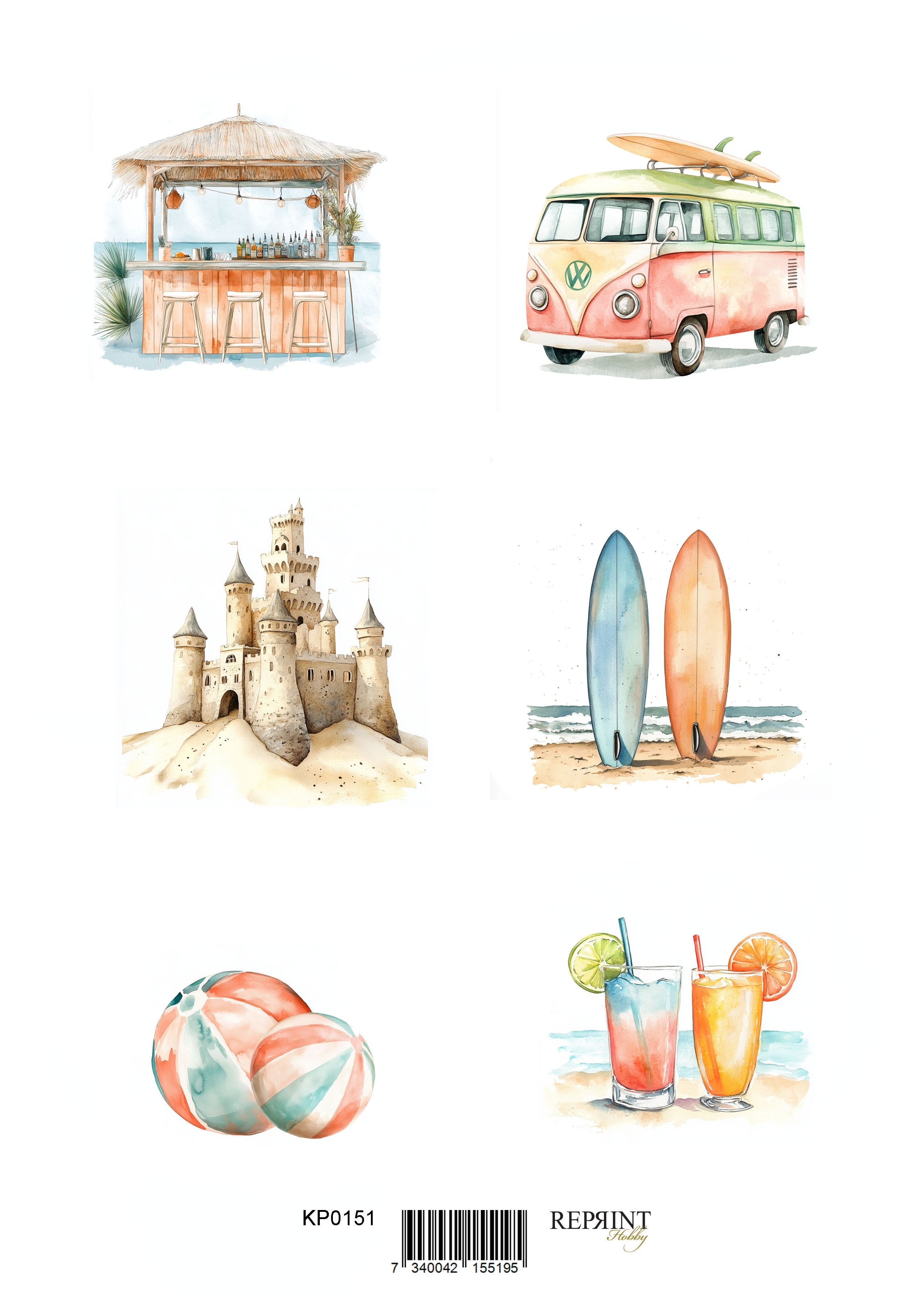 Reprint - Klippark - The Beach 1 - A4