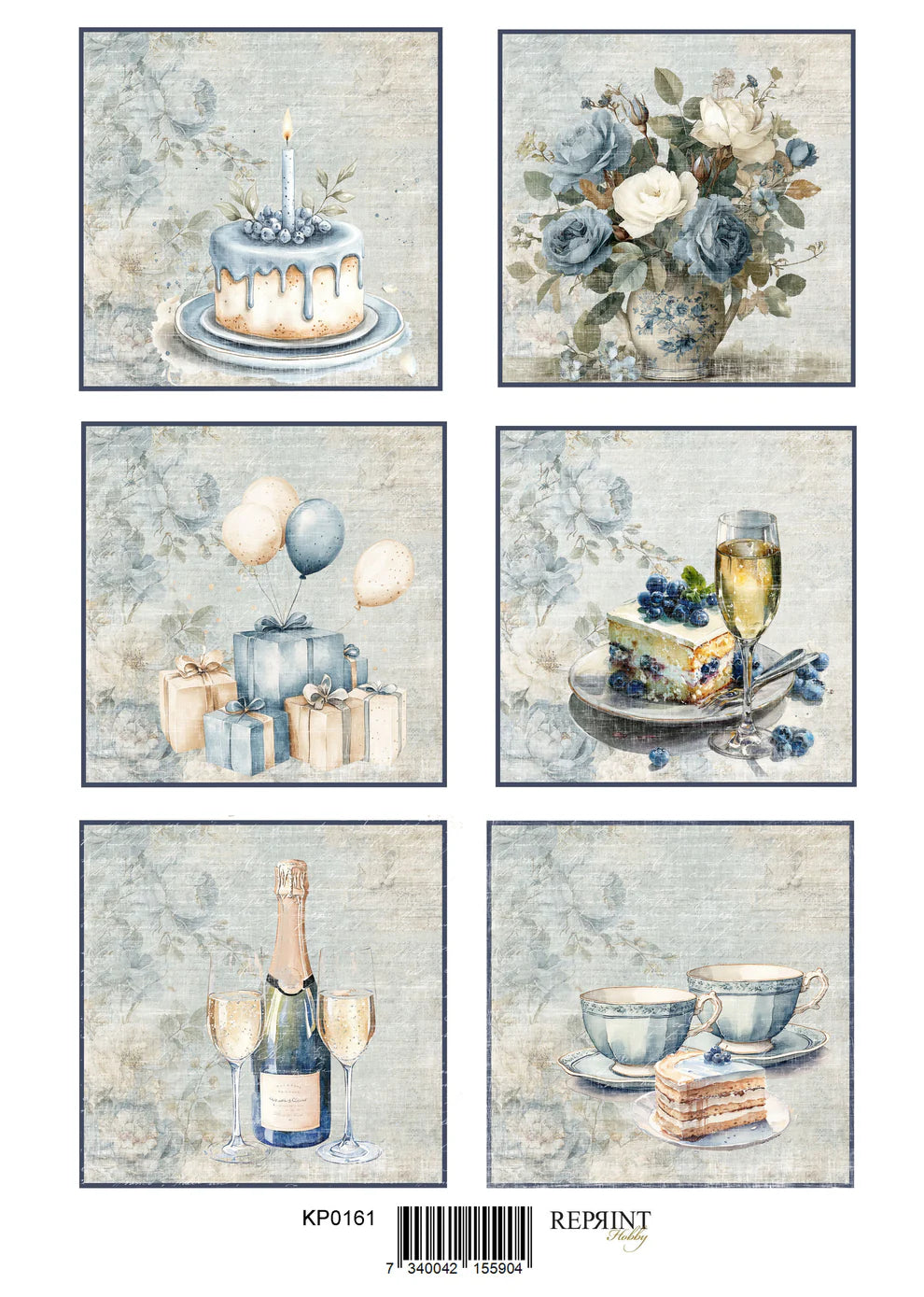 Reprint - Klippark - Hip hip Hooray - Tags - A4