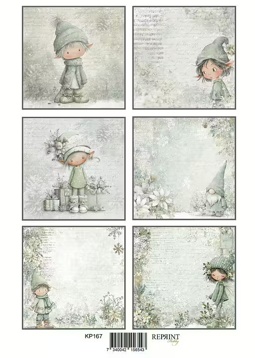 Reprint - Klippark - Home for christmas - Elf Tags - A4