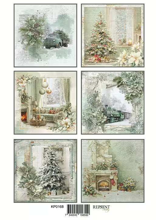 Reprint - Klippark - Home for christmas - Tags - A4